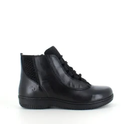 Green Comfort Kort Støvle Dame|Vinterstøvler Damer*kort læderstøvle i sort med uldfoer