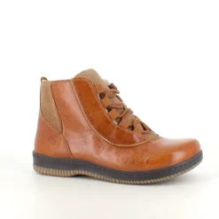 Green Comfort Kort Støvle Dame|Vinterstøvler Damer*kort læderstøvle i brun med uldfoer