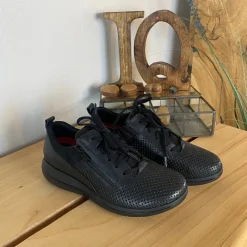 Green Comfort Stødabsorberende Sko|Sko Til Brede Fødder*sko i sort med bred pasform og lynlås