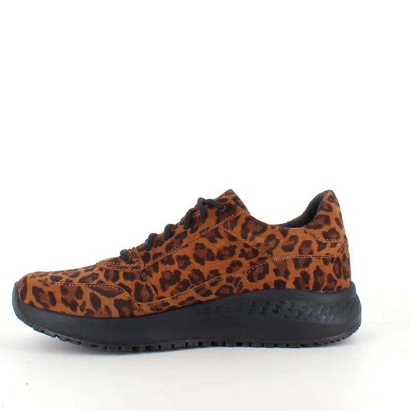 Sygeplejebutikken Hælsporer|Platfodet*Green Comfort sko med leopardprint og dobbelt lukning