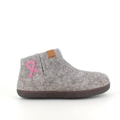 Green Comfort Hjemmesko|Sko Til Brede Fødder Og Høj Vrist*uld hjemmesko med rågummi bund og Støt Brysterne logo