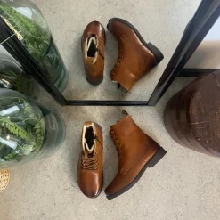 Green Comfort Vinterstøvler Damer|Kolde Fødder*vinterstøvle med uldfor i congnac