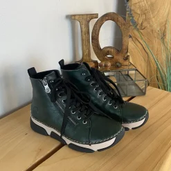 Rieker Kort Støvle Dame|Grønne Støvler*Grøn støvle med god stødabsorbering