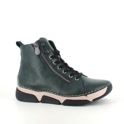 Rieker Kort Støvle Dame|Grønne Støvler*Grøn støvle med god stødabsorbering