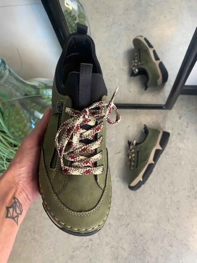 Rieker Knyster - Hallux Valgus|Hælsporer*Grøn sneakers fra med god stødabsorbering