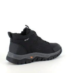 Sygeplejebutikken Herresko Og Sandaler|Herresko Og Sandaler*Herre ankelstøvle i sort PU med varmt for, snørebånd og KAT-TEX – robust gummisål