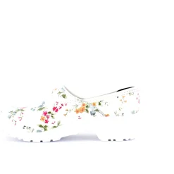 Sygeplejebutikken Træsko Dame Modeller|Hvide Træsko*Hvid blomstret træsko med kap