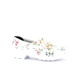 Sygeplejebutikken Træsko Dame Modeller|Hvide Træsko*Hvid blomstret træsko med kap