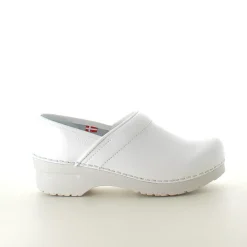 Sanita Clogs|Træsko Dame Modeller*Hvid fleksibel -træsko med hælkappe.