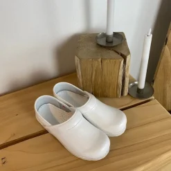 Sanita Clogs|Træsko Dame Modeller*Hvid fleksibel -træsko med hælkappe.