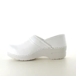 Sanita Clogs|Træsko Dame Modeller*Hvid fleksibel -træsko med hælkappe.