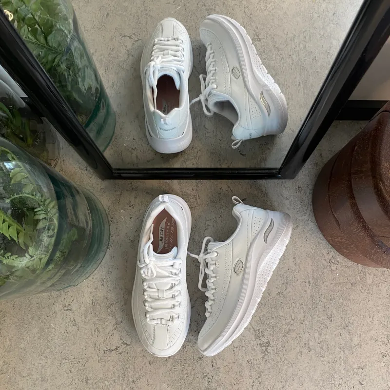 Skechers Leddegigt|Hælsporer*Hvid med glat skind overflade