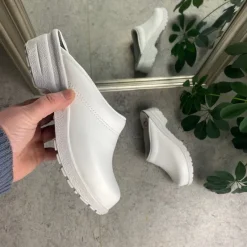 Sygeplejebutikken Clogs|Træsko Dame Modeller*Hvid skind træsko uden kap