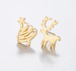 Sygeplejebutikken Gaver Til Sundhedspersonalet|Smykker*Juleøreringe i guldtone