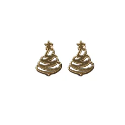 Sygeplejebutikken Gaver Til Sundhedspersonalet|Smykker*Juletræer øreringe i guldtone