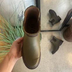 Woden Gummistøvler*Klassisk grøn gummistøvle med kort skaft