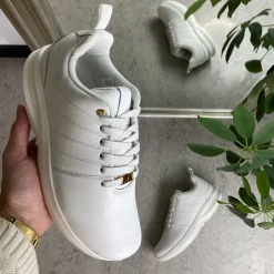 GaitLine Leddegigt|Hælsporer*Klassisk hvid læder sko fra