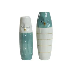 Speedtsberg Gaver Til Sundhedspersonalet*Kloge ugler, grønne porcelænsfigurer 17cm