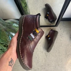 Rieker Kort Støvle Dame|Vinterstøvler Damer*Kort bordeuxfarvet støvle fra med flotte detaljer