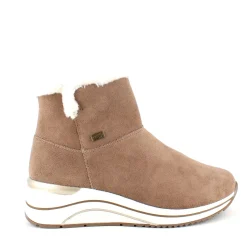 Remonte Kort Støvle Dame|Billige Vinter Støvler*Kort brun støvle med uldfoer og god bredde