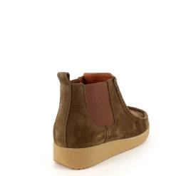 Nature Footwear Kort Støvle Dame|Grønne Støvler*Kort støvle fra Nature i blødt brunt ruskind.