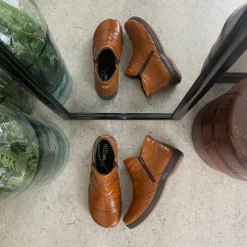 Green Comfort Kort Støvle Dame|Vinterstøvler Damer*Kort støvle i brun skind fra