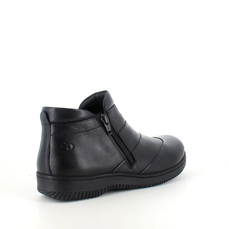 Green Comfort Kort Støvle Dame|Sorte Støvletter*Kort støvle i sort skind fra