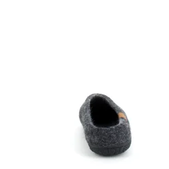 Green Comfort Hjemmesko|Overgangssko*Lav mørk grå hjemmesko i uld med skridhæmmende såler fra