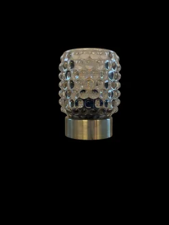 Sygeplejebutikken Gaver Til Sundhedspersonalet*LED-lampe med bobler – Smukt grå glas i kompakt design