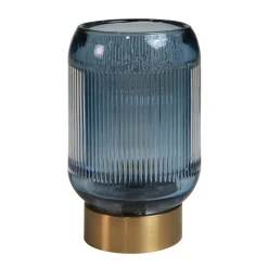 Speedtsberg Gaver Til Sundhedspersonalet*LED-lampe med riller – Elegant design i blå glas