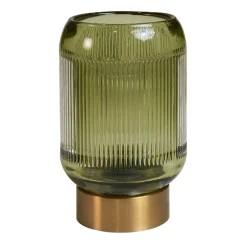 Speedtsberg Gaver Til Sundhedspersonalet*LED-lampe med riller – Elegant løsning i grønt glas