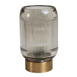 Speedtsberg Gaver Til Sundhedspersonalet*LED-lampe med riller – Moderne og elegant i gråt glas