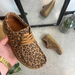 Nature Footwear Sommersko Dame|Overgangssko*Leopard ruskindssko fra Nature