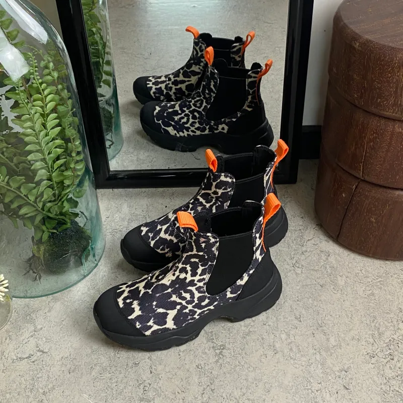 Woden Gummistøvler|Sko Med Ekstra Svangstøtte*Leopard gummistøvle med svangstøtte