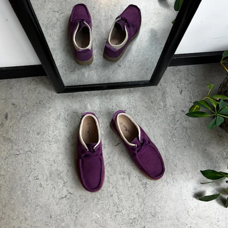 Sygeplejebutikken Sko På Tilbud*Lilla ruskindssko med rågummisål