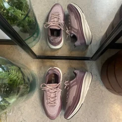 Sygeplejebutikken Sommersko Dame|Sko Til Brede Fødder Og Høj Vrist*Lilla, stødabsorberende sko i åndbart mesh.