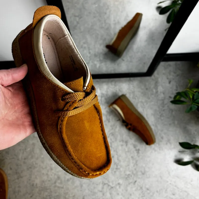 Sygeplejebutikken Sko På Tilbud*Lys brun ruskindssko med rågummisål