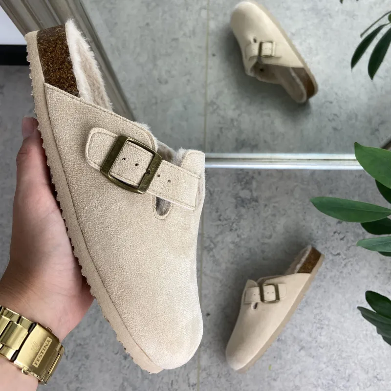 Sygeplejebutikken Hjemmesko|Flade Sandaler*Lys Slip on hjemmesko