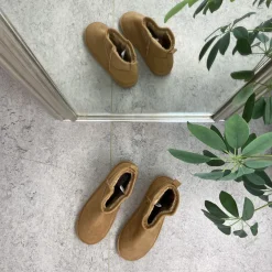 Sygeplejebutikken Sko På Tilbud*Lysebrun bamsestøvle med blødt foer og kort skaft