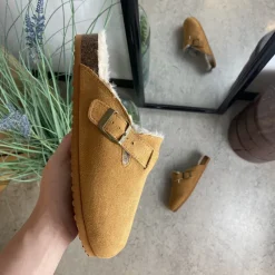 Sygeplejebutikken Hjemmesko|Flade Sandaler*Lysebrun Slip on hjemmesko
