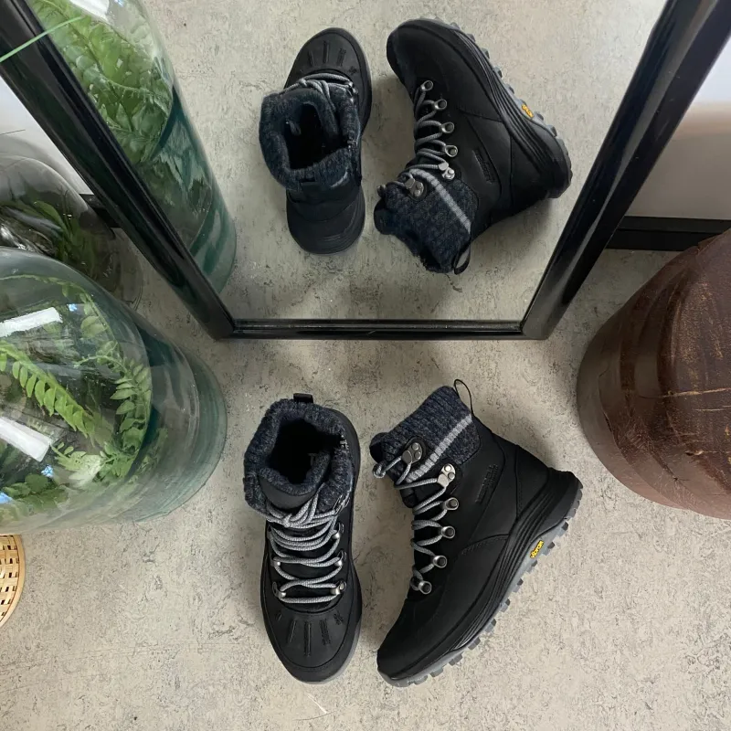 Merrell Kort Støvle Dame|Vinterstøvler Damer*termostøvler med isolering i sort