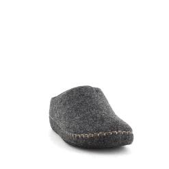 Mols Hjemmesko|Sko På Tilbud*Mørk grå filt sutsko med skridhæmmende sål