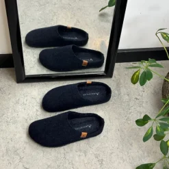 Whistler Kolde Fødder|Kolde Fødder*Mørkeblå filtet hjemmesko fra med svangstøtte