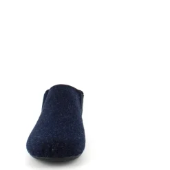 Sygeplejebutikken Sko På Tilbud*Mørkeblå filtet hjemmesko med god bredde og udtagelig indersål