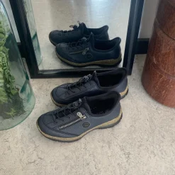 Rieker Diabetes Fødder|Sommersko Dame*Mørkeblå slip-on sneakers