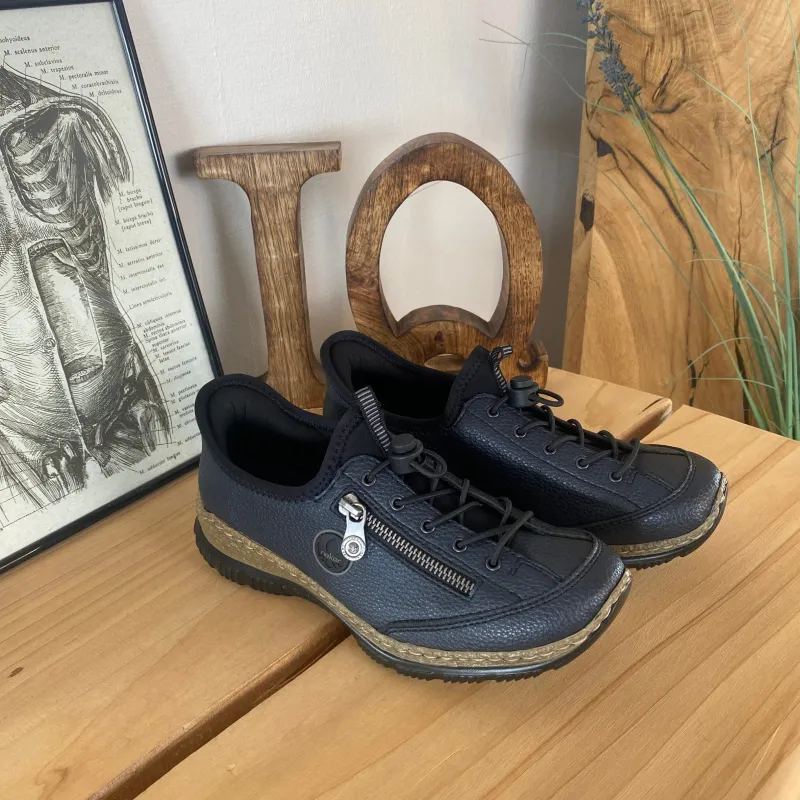 Rieker Diabetes Fødder|Sommersko Dame*Mørkeblå slip-on sneakers