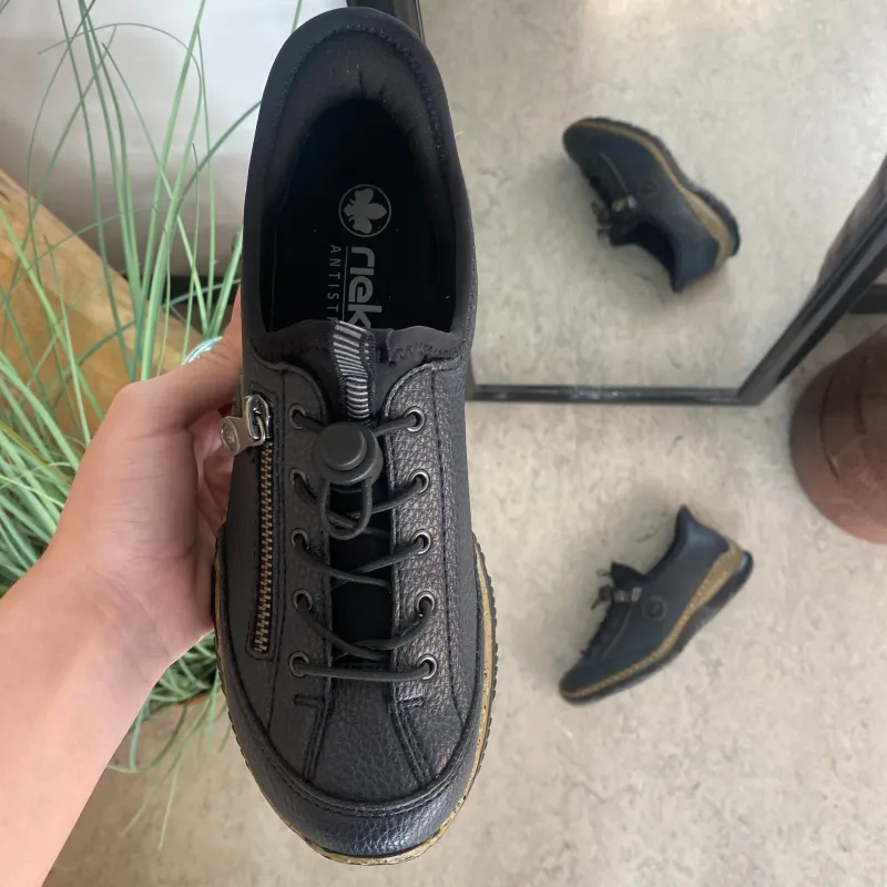 Rieker Diabetes Fødder|Sommersko Dame*Mørkeblå slip-on sneakers