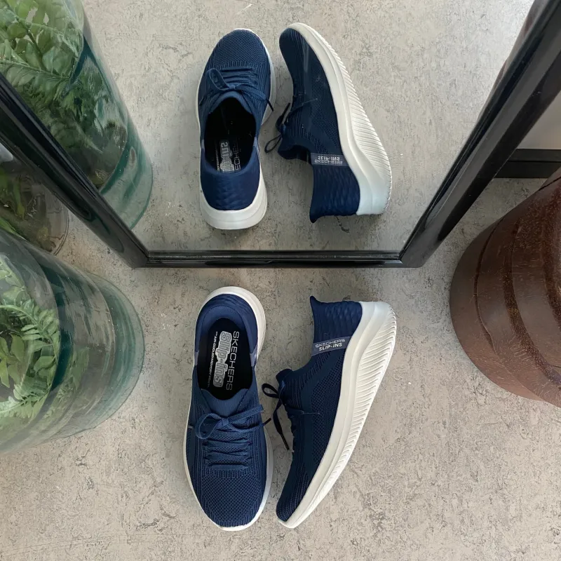 Skechers Knyster - Hallux Valgus|Leddegigt*Mørkeblå Slip-ins med svangstøtte