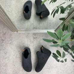 Whistler Knyster - Hallux Valgus|Diabetes Fødder*Mørkgrå filtet hjemmesko med højt skaft