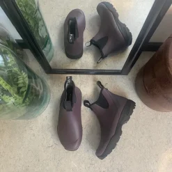 Green Comfort Gummistøvler|Overgangssko*Mørklilla gummistøvle med svangstøtte fra .